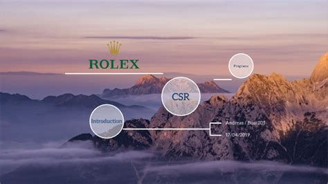 rolex csr report